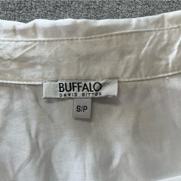 NWOT Buffalo David Bitton Sheer Off White Sleeveless Beaded Blouse Top - Picture 5 of 10